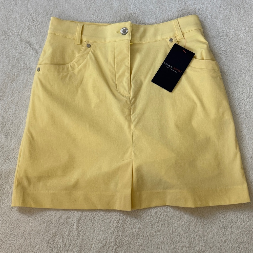 New Lohla Sport Yellow Golf, Tennis, Pickleball Skort Size 0 XS